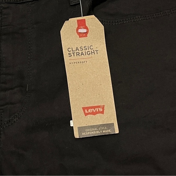 Levi Classic Straight Mid Rise Jeans. Black. Plus Size 18M #784 NWT - Picture 10 of 12